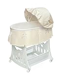 Badger Basket Portable Bassinet N Cradle with Toybox Base, Ecru by Badger Basket
