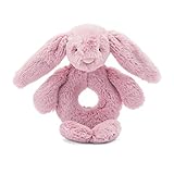 Jellycat 恥ずかしがり屋のチューリップバニー リングラトル 6インチ