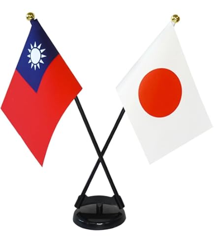 Amazon | TOSPA 大韓民国 韓国 ×日本 国旗 ミニフラッグ 2本立てクロス
