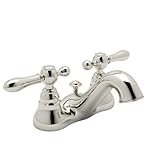 Rohl ac95lm-2 Cisalセンターセット洗面所蛇口ポップアップドレインとクラシックメタ・、 AC95LM-PN-2 1