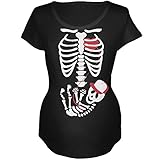 ハロウィンベビーBoyスケルトンレディースマタニティコスチュームTシャツ US サイズ: XL カラー: ブラック