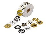 1000-count卒業ステッカー – FavorラベルステッカーRoll with Various 2018卒業式プリントデザイン、GradパーティーFavors小道具、1.5インチ