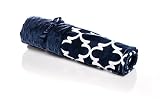 Elonka Nichole Baby Boy Original Mimi Receiving Blanket, Navy Lattice by Elonka Nichole