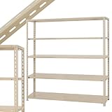 力量-4 幅180×奥行45×高さ180cm 5段 ベイジュ 150㎏/段