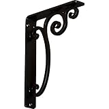 Ekena Millwork BKTM01X07X10SAV 1 2 W x 7 1/2 D x 10 H Avery Wrought Iron Bracket (Single Center Brac