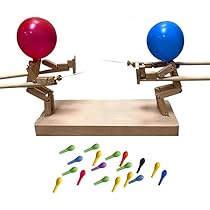 珍品！パーティーアクションゲーム「バルーンフェンシング」　ヨネザワ社　平成レトロ Amazon | Akargol 巨大木製バルーンフェンシングゲーム