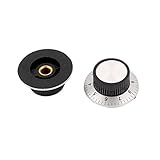 uxcell　ポテンショメータロータリーノブ　6mmシャフト用　24mm　トップボリュームコントロール　2個入り