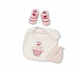 Pink 3 Piece Gift Set - Baby Cakes- Inc Socks, Mittens & Bib - 0-6 Months - 100% Cotton by KATIES PL