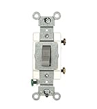 Leviton CS120-2GY 20-Amp, 120/277-Volt, Toggle Single-Pole AC Quiet Switch, Commercial Grade, Ground
