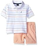 (ノーティカ) Nautica ストライプポロ ショーツセット ベビー ボーイズ カラー: オレンジ