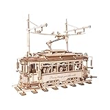 つくるんです® 日本語説明書付 動く 3D ウッドパズルシリーズ (クラシックシティトラム)