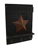 素朴なWestern Starアンティーク調木製トリプル壁フック16インチ One Size ブラウン 505-70056