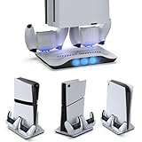 【PS5 Pro/PS5/PS5 Slim対応 】 ps5 縦置きスタンド多機能冷却ファン充電 ps5 スタンド 縦置きps5 冷却内蔵プレステ5同時充電 充電指示ランプ付 RGBライト PS5 スリム/PS5に対応アクセサリー PS5/PS5 Pro/PS5 Slim ディスク/デジタル版 (白)