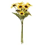 MAGIQ 東京堂 上質な造花  エミリーサンフラワーバンチ (5本入り) イエロー FM008415-004
