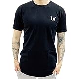 [WILLS FITNESS] Tシャツ メンズ 半袖 ウィルズ フィットネス 刺繍 ロゴ ESSENTIAL SP SHORT SLEEVED T-SHIRT 筋トレ ジム ストレッチ スポーツウェア ラウンドカット 9900000010003 (Black, M, m)