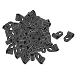 4.7ミリメートルダイヤワイヤーホース用DealMuxの100pcs黒いプラスチック製Rタイプケーブルクリップクランプ