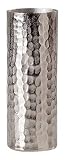Torre & Tagus 902190A Bark Aluminum Texture Cylinder Vase Silver - Short [並行輸入品]