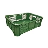 安全興業 野菜コンテナ平底 緑 ×5