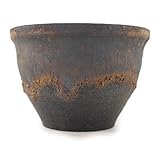 信楽焼 植木鉢 金彩丸中深 4号鉢 鉢幅12cm×高さ8.5cm 盆栽鉢 陶器鉢 盆栽妙