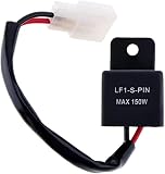 MotoParAcc 2ピン LEDフラッシャーリレー 修正 オートバイウィンカー ハイパーフラッシュ ホンダスクーターモペットATVダートバイクに対応