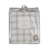 Living Textiles Cotton Poplin Fitted Sheet - Grey Links - 100% Cotton Sheet%ｶﾝﾏ% Fully Elasticized W