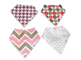 Baby Bandana Drool Bibs by Babi Bambino Vibrant Prints on Absorbent Organic Cotton with Adjustable D