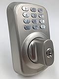 スマートフォン管理キーレスデッドボルトロック/ワイヤレスSmartlock / Airbnb/サテンニッケルby SmartCode