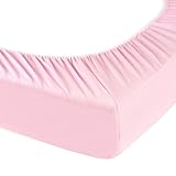 Blue Banana Jersey Knit Fitted Crib Sheet, Light Pink by Blue Banana