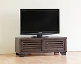 日本製 和風 幅90cm ロータイプテレビボード 桐製 完成品 (ブラウン)