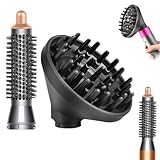 ダイソンエアラップ用アップグレードディフューザーとラウンドボリュームブラシHS05 HS03 HS01、エアラップスタイラー用ヘアドライヤー用ディフューザーノズルアタッチメント