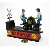 テッド& Harvey Railroad Workers Mechanized Cast Iron Savings BankホームDecor ( TheデジタルAngel )