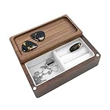 Musiin 高級ウォールナット材ギターピックホルダー - 丈夫なギターピック収納ボックス ディスプレイケース ジュエリーボックス 男性 女性 ティーン 大人向け - ギターピックアクセサリーに最適 (立方体スタイル)