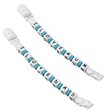 おしゃぶりホルダー - Zooawa 出産お祝い 情緒安定　歯がため　おしゃぶりホルダー　2枚セット　レター