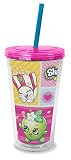 Shopkins Chiller Cup With Straw, Pink