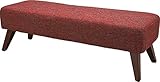 ルッカ ベンチ [W115 x D41 x H34cm] 木フレーム　ウィービングベルト　ポリエステル　コットン