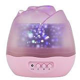 slowton Stars Sky Nightライトランプ、ロマンチックローズ形状with Color Changing Moon Stars Cosmos回転LED常夜灯プロジェクタfor Kids