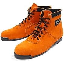 Amazon | [椿モデル] ベロア改 ファスナー付き中編安全靴 楓(オレンジ