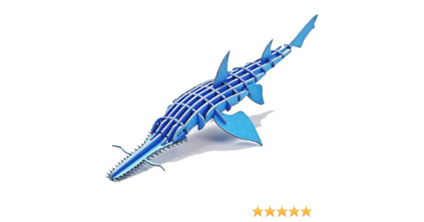Amazon Co Jp 3dペーパーパズル ノコギリザメ ウラノ ペーパークラフト パズル ホビー