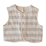 オーガニックコットン天衣無縫 ベビー・スラブガーゼベスト グレー