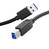 USB 3.0 A B ケーブル、USB 3.0 ケーブル - 5m、タイプA オス - タイプB 3.0 オス、USBA to B、ブラック (5m)