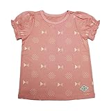 【SiShuNon/SKAPE】リボン総柄Tシャツ エスケープ 女の子 リボン 総柄 半袖Tシャツ 100 5 ピンク