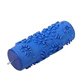 ultniceペイントローラー花エンボス加工ペイントローラー壁装飾DIYツール15 cm (ブルー)