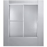 スターリング配管5970 – 48sシャワードアバイパス70 " H x 43 – 7 / 8 – 48 – 7 / 8 " W Pebbledガラスシルバー