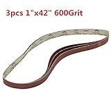 Generic 3pcs 106×2.5cm 600 GritAlumina Sanding Belts Self Sharpening Oxide Abrasive Strips