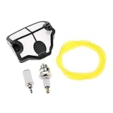 エアーフィルター 燃料フィルター スパークプラグ ホースチューブ Husqvarna 36 41 136 136LE 137 137E 141 141LE 142 142E用 共4個
