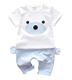 [ラブラミックス] 子供服 ベビー服 キッズ tシャツ ズボン 半袖 ロンパース 耳 セットアップ ブルー 80