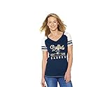 NHL Buffalo SabresレディースクルーネックT、ネイビー、XL