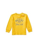 ポロラルフローレン コットン グラフィック長袖Tシャツ イエロー (男の子12～24か月用) 18Mサイズ [並行輸入品]