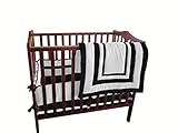 Baby Doll Bedding Modern Hotel Style Mini Crib/ Port-a-Crib Bedding, Black by BabyDoll Bedding