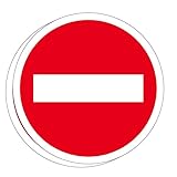 進入禁止 高耐候性ステッカー 円形 150X150mm ２枚組